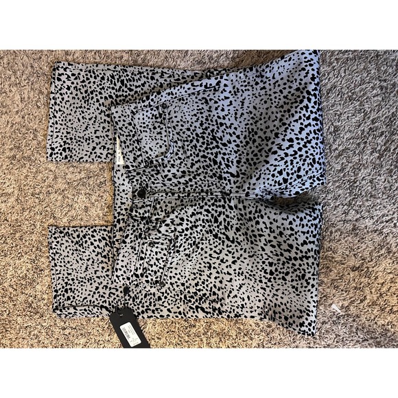 Rag & Bone Hana Grey Cheetah High Rise Crop Ankle Jeans 24 NWT - Picture 3 of 10